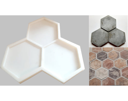 Tri-Hex Cement Tile Mold. Concrete mold, Cement Tile Mold.